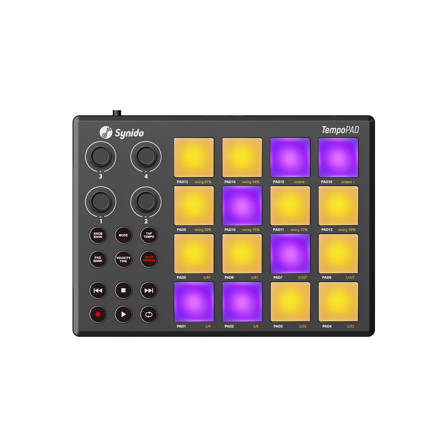 Synido TempoPAD P16 Contrôleur MIDI Beat Maker Équipement DJ