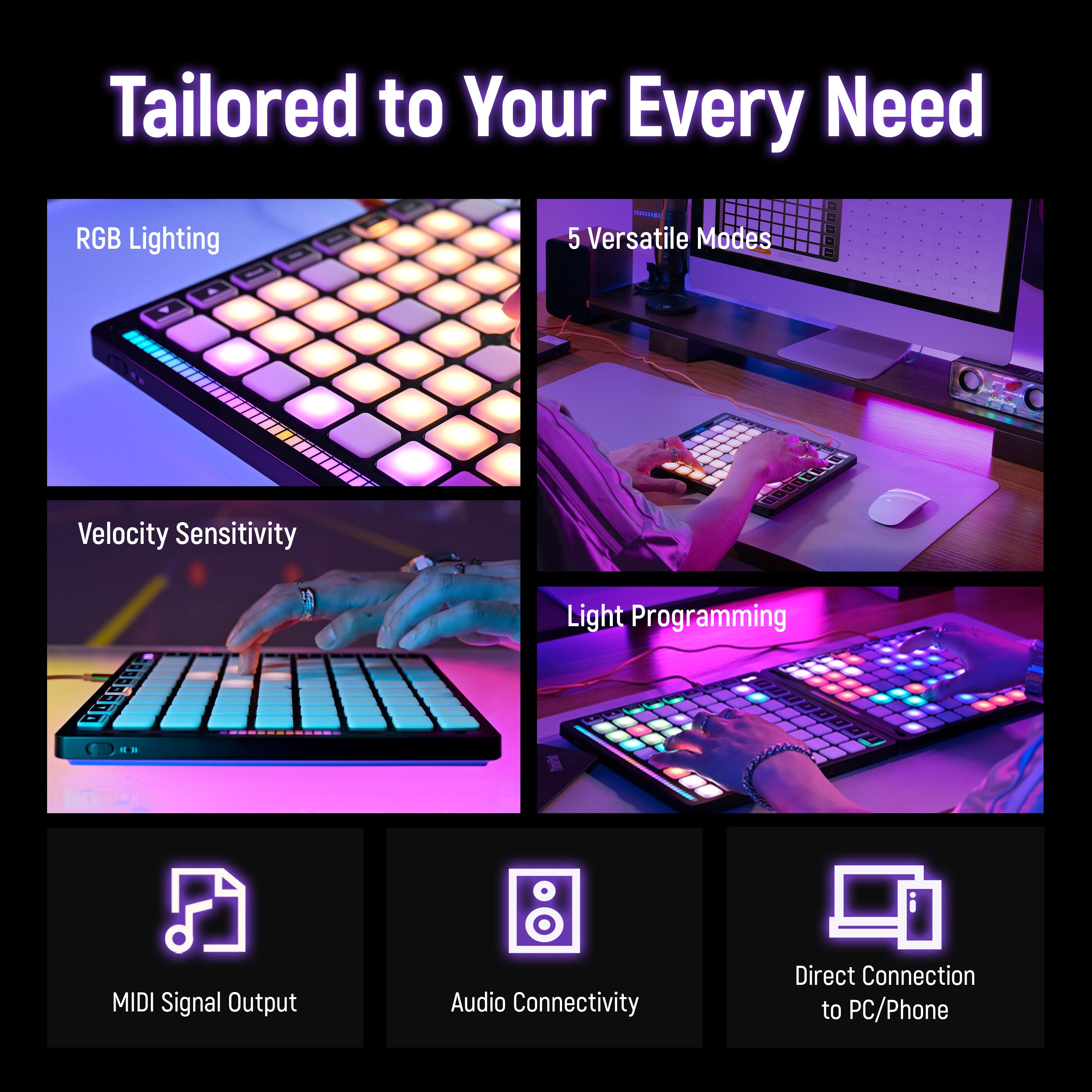 Synido TempoPAD Z-1 MIDI Controller Beat Maker MIDI 64-Pad