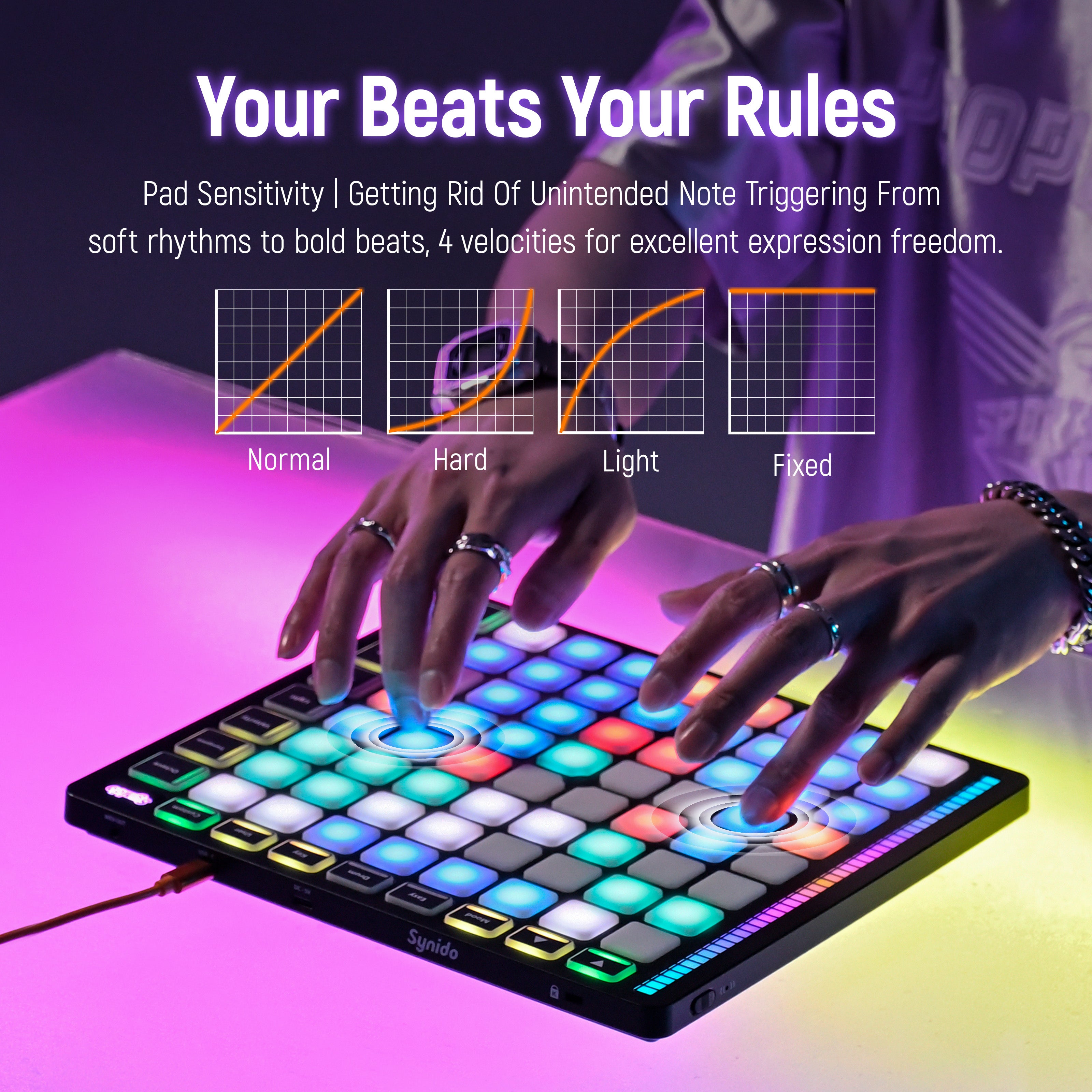 Synido TempoPAD Z-1 MIDI Controller Beat Maker MIDI 64-Pad