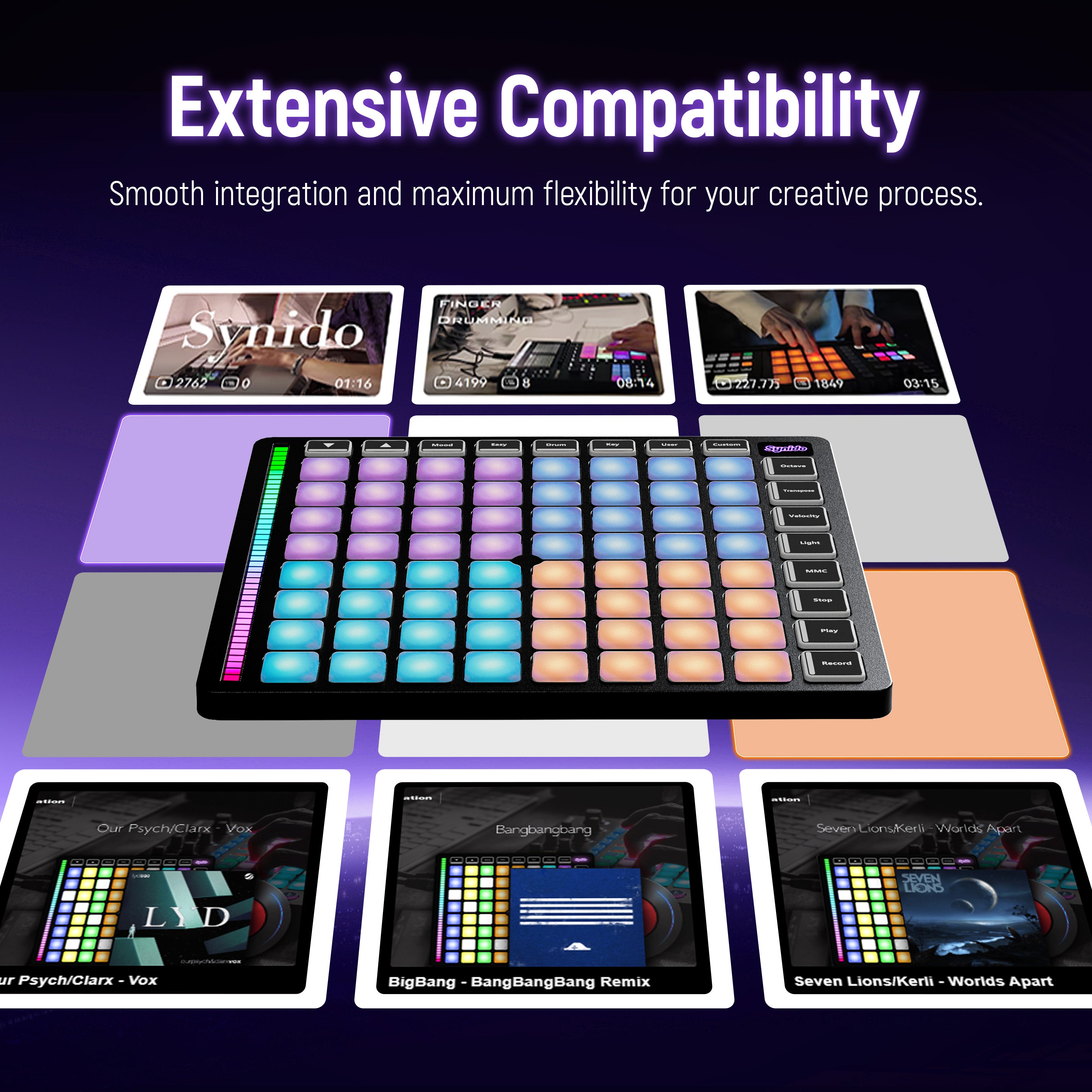Synido TempoPAD Z-1 MIDI Controller Beat Maker MIDI 64-Pad