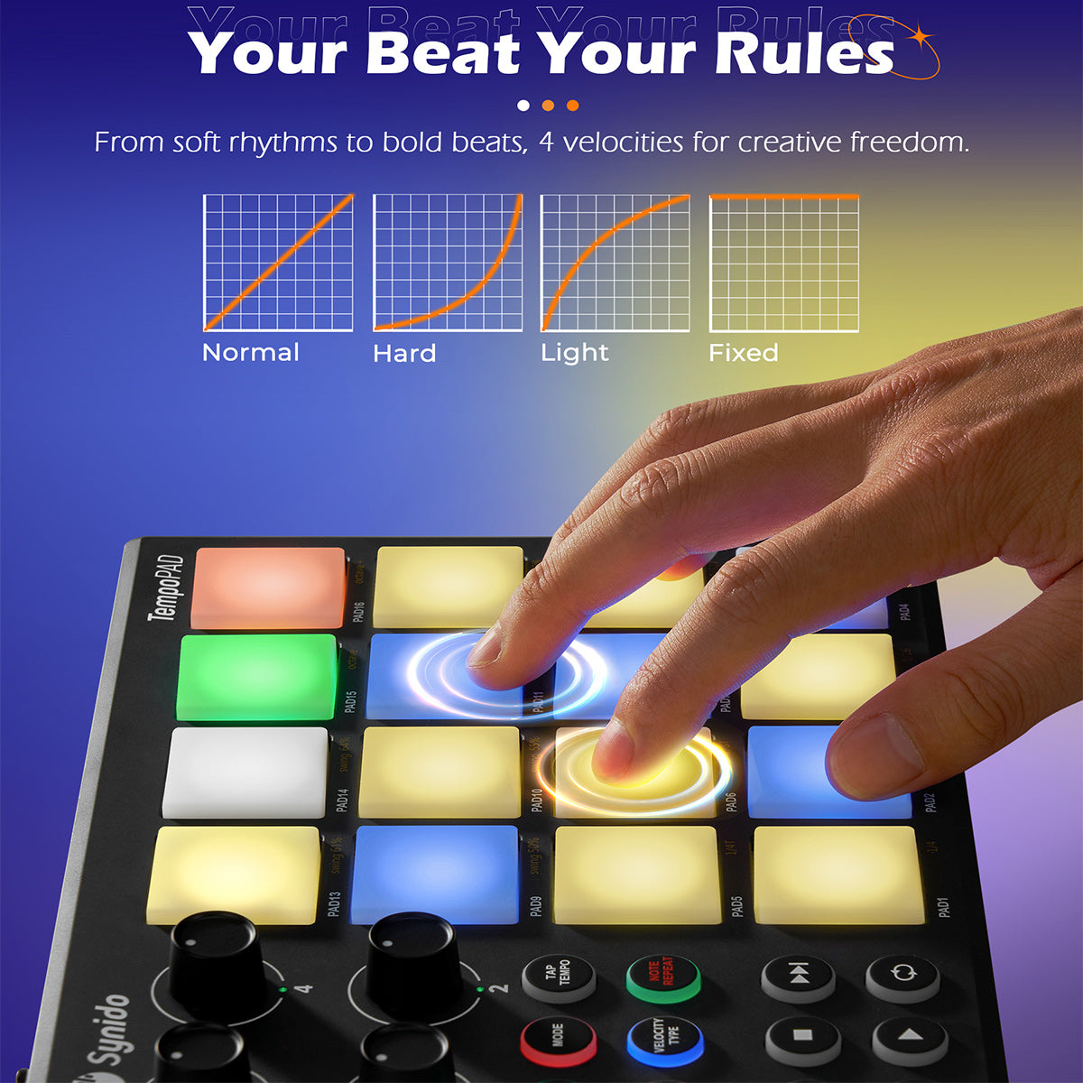 Synido TempoPAD P16 Contrôleur MIDI Beat Maker Équipement DJ
