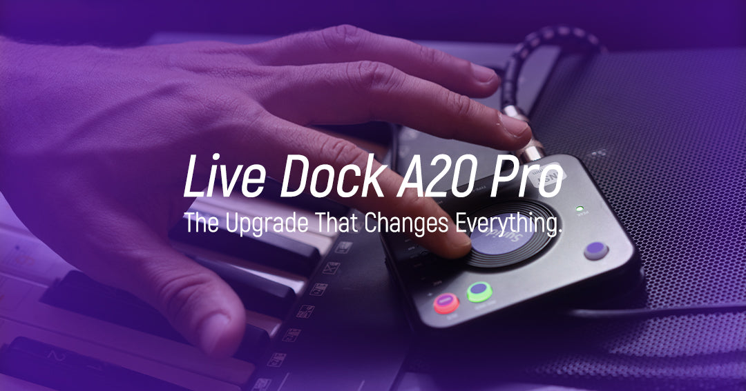 Synido Live Dock A20 Pro Next-Level Recording Audio Interface for Guitar & DJ