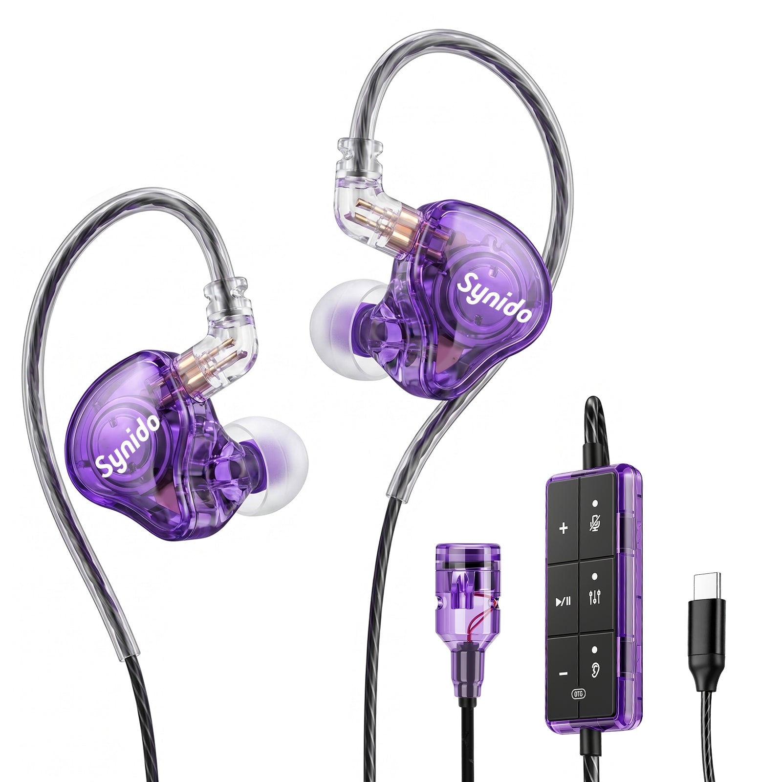 Synido Live Dock E10 Headset Sound Card for Singing Live Streaming, Real-Time Monitoring