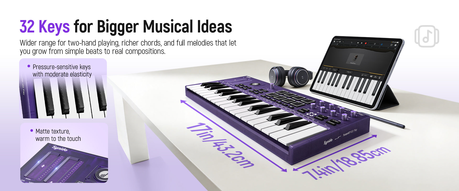 Synido TempoKEY K32 Play MIDI Keyboard Controller