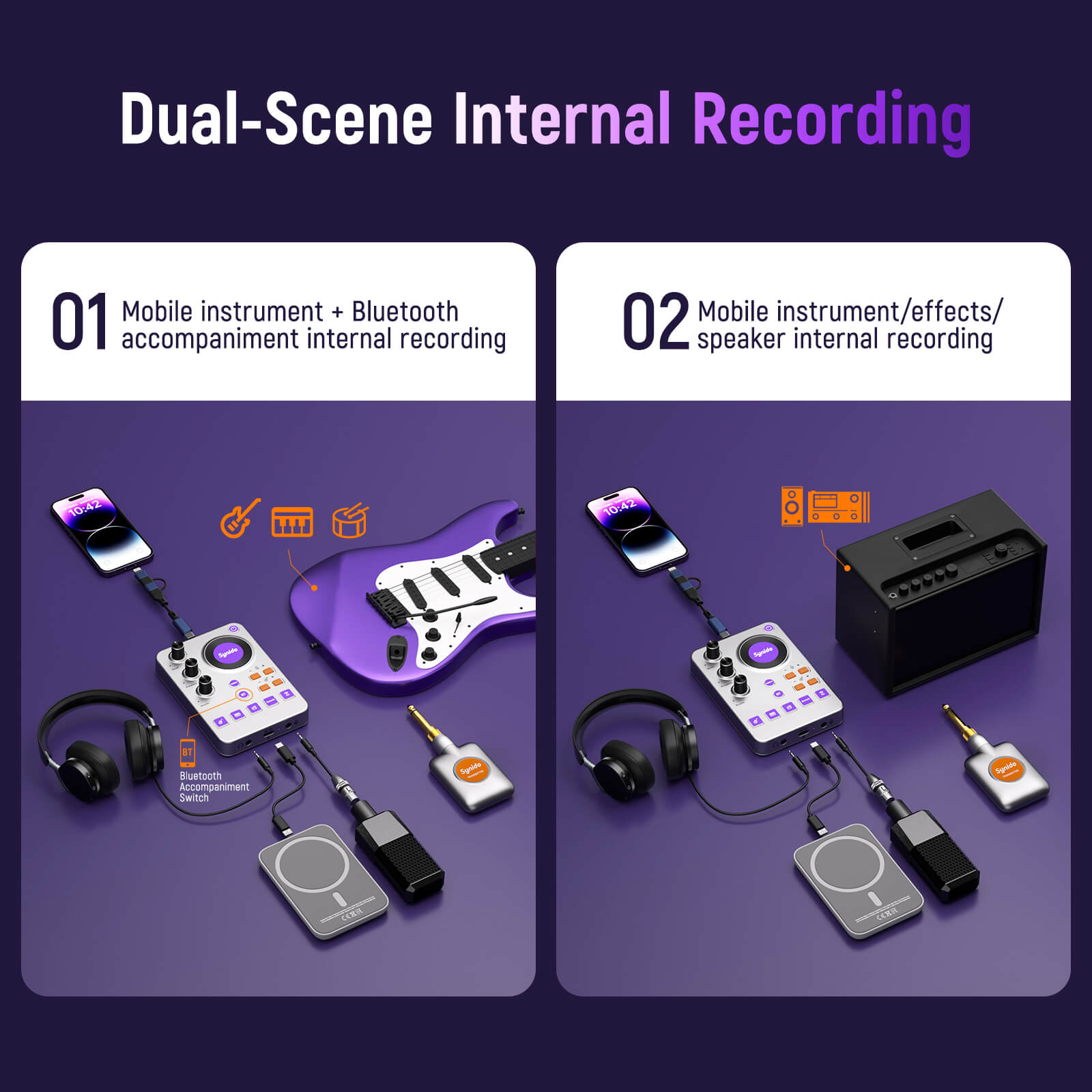 Synido Live Dock A30 Audio Interface Audio Adapter Sound Card