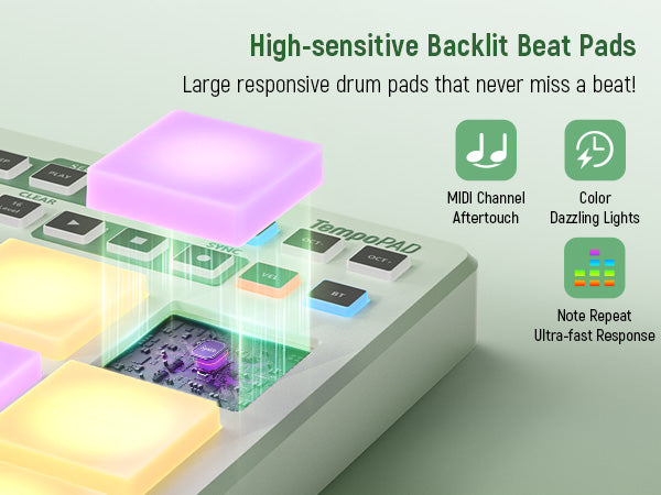 Synido TempoPAD C16 MIDI Controller Beat MakerMIDI Pad DJ