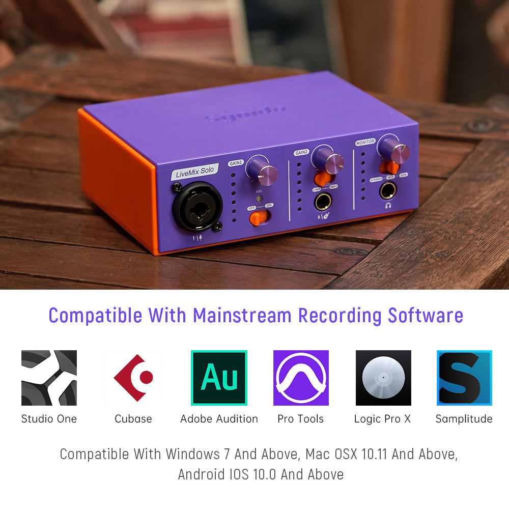 Synido LiveMix Solo Audio-Interface-Bundle 