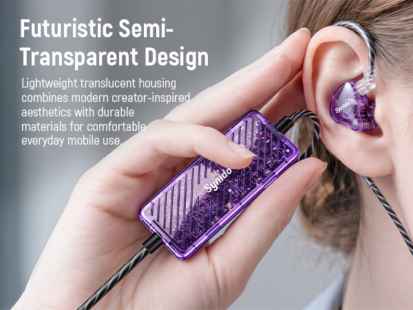 Synido Live Dock E10 Headset Sound Card for Singing Live Streaming, Real-Time Monitoring