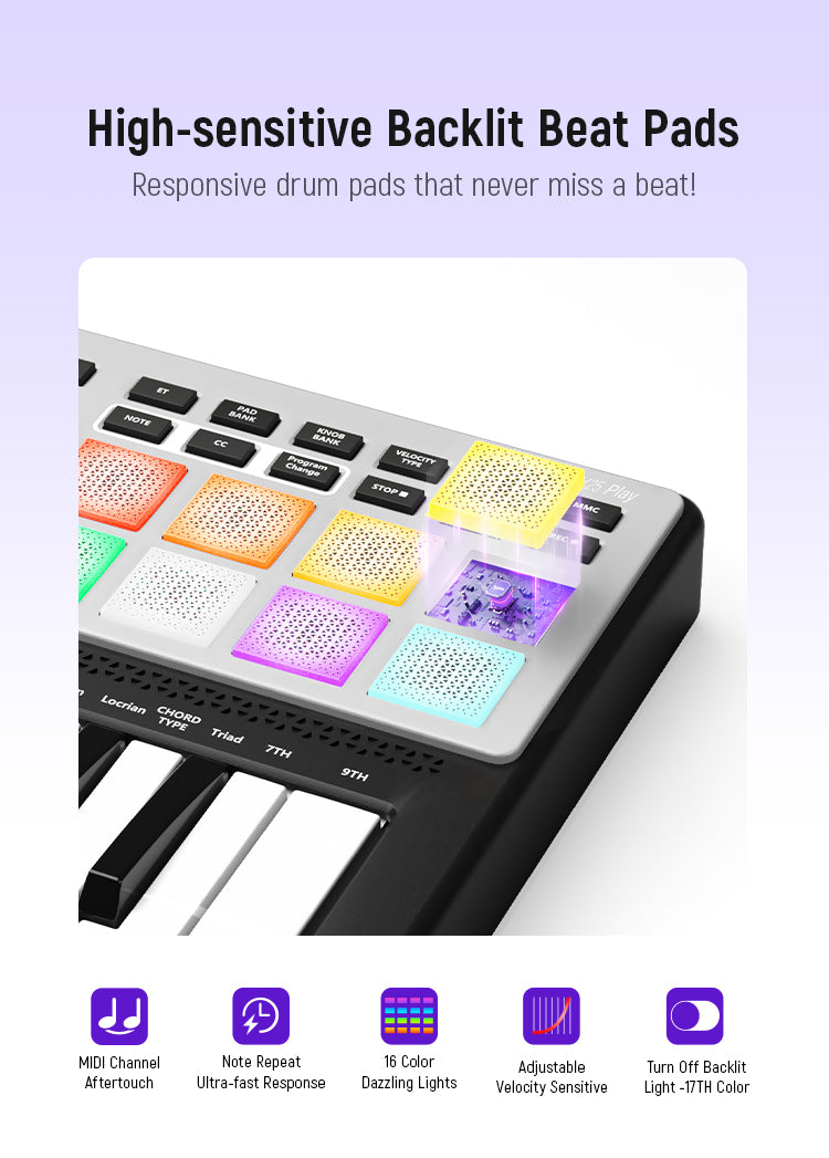 Synido TempoKEY W25 Play MIDI Keyboard Controller