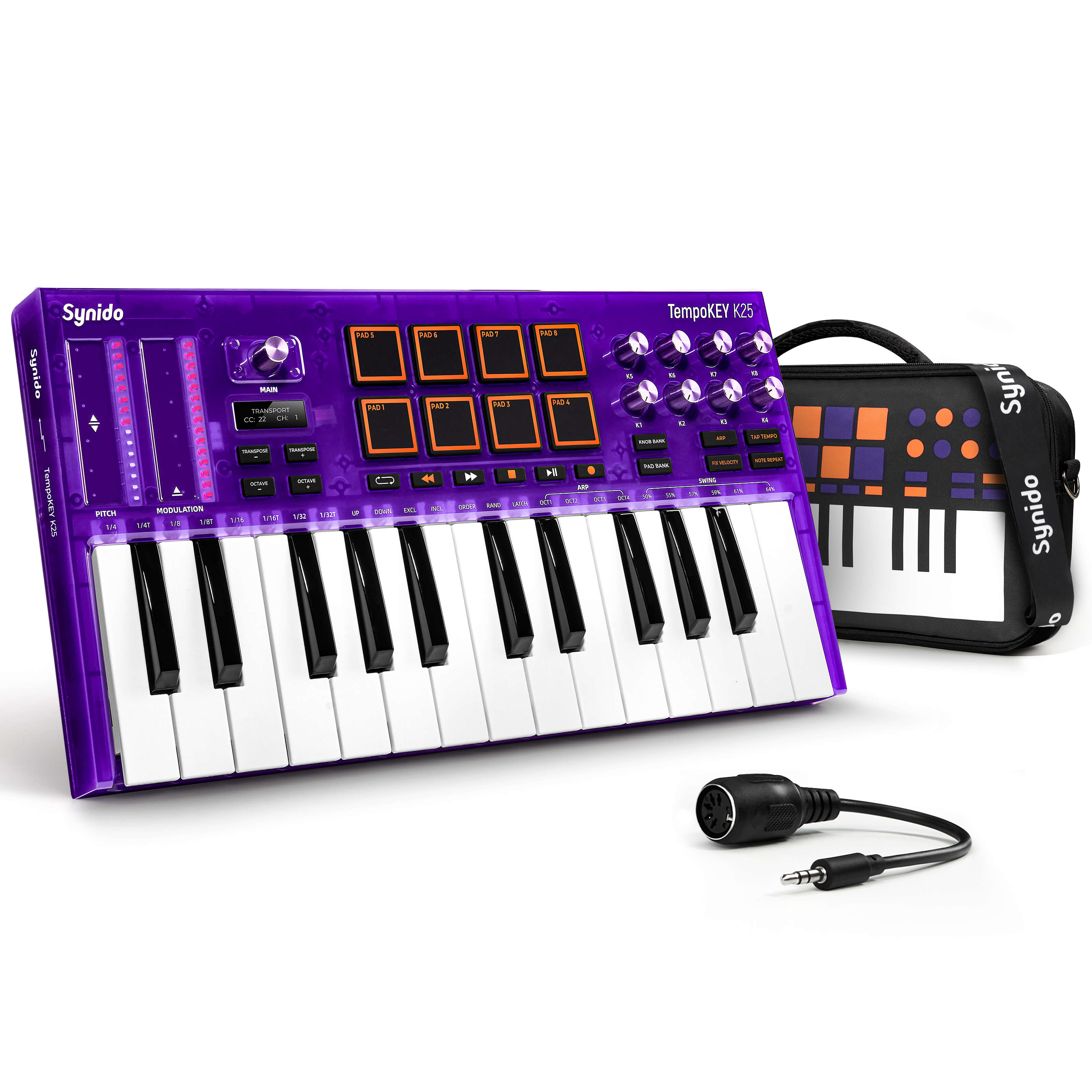 Synido TempoKEY K25 MIDI Controller Keyboard Beat Maker