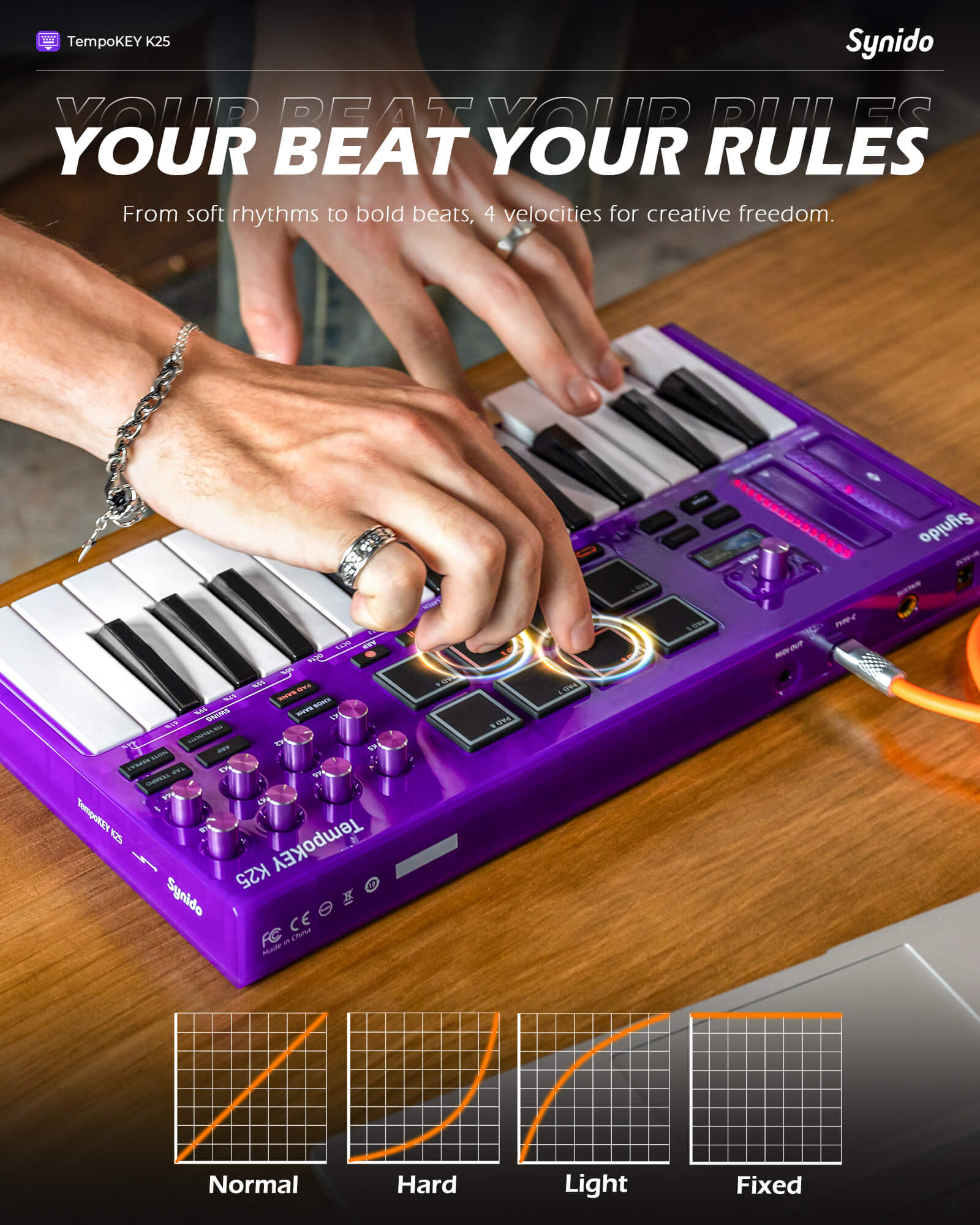 Synido TempoKEY K25 MIDI Controller Keyboard Beat Maker